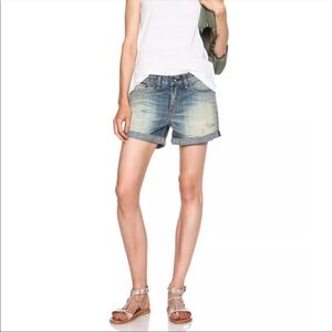 Rag & Bone Boyfriend shorts in Surfer repair